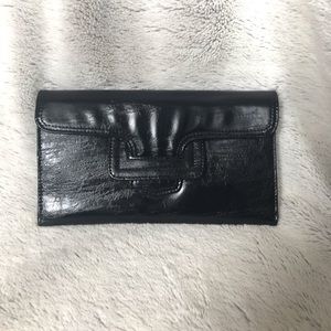 Black Faux leather clutch